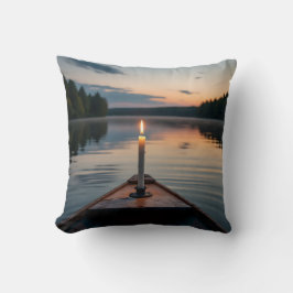 Candle Light on Boat at Sunset Lake Kussen