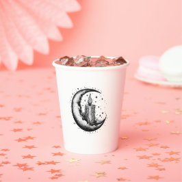 Candle Lit Moon Papieren Bekers