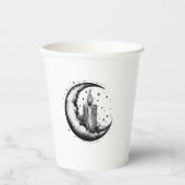 Candle Lit Moon Papieren Bekers (Voorkant)