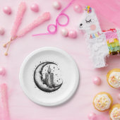 Candle Lit Moon Papieren Bordje (Feest)