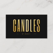Candle maker QR Code Logo Black And Gold  Visitekaartje (Voorkant)