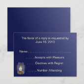 Candle Mason Jars RSVP-kaarten RSVP Kaartje (Voorkant / Achterkant)