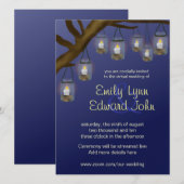 Candle Mason Jars Virtual Wedding Kaart (Voorkant / Achterkant)