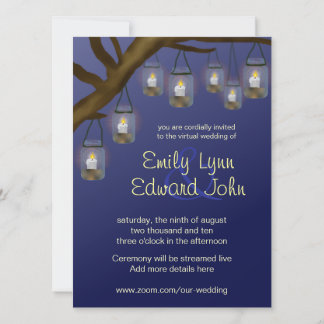 Candle Mason Jars Virtual Wedding Kaart