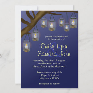 Candle Mason Jars Wedding Kaart