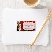 Candle Night Foto Kerstmis Mailing Label (Insitu)
