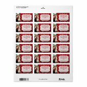 Candle Night Foto Kerstmis Mailing Label (Full Sheet)