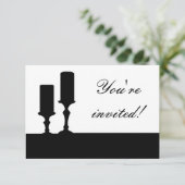 Candle party nodigen kaart (Staand voorkant)
