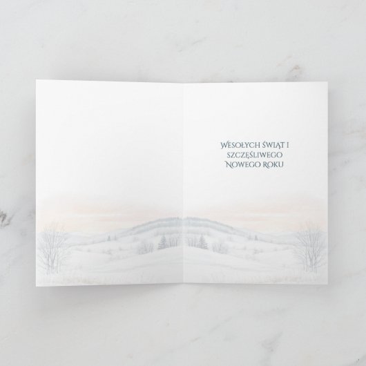 Candle Pine Cones Poolse Kerst Feestdagen Kaart (Binnen)