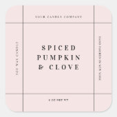 Candle Product Label Sticker Handgemaakt Business  (Voorkant)