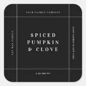 Candle Product Label Sticker Handgemaakt Business  (Voorkant)