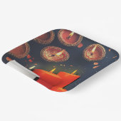 Candle Red Christmas Papieren Bordje (Gebogen)