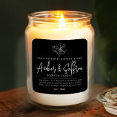 Candle saffron amber simple ingredient black vierkante sticker