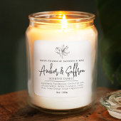 Candle saffron and amber simple ingredient vierkante sticker