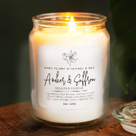 Candle saffron and amber simple ingredient vierkante sticker