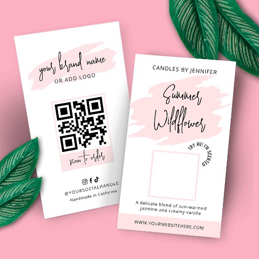 Candle Sample Scent Tester Kaart Parfum Vrouwelijk