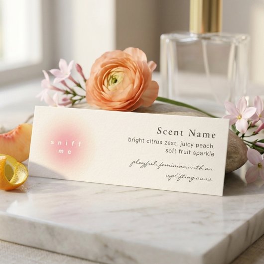 Candle Scent Sample Fragrance Mini Tester Card Visitekaartje