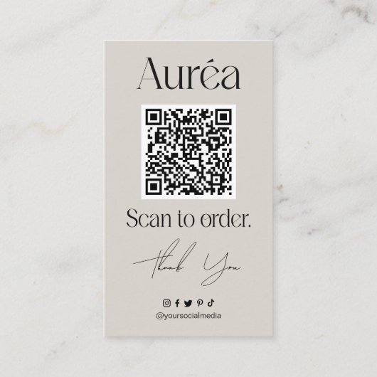 Candle Scent Sample QR Visitekaartje (Achterkant)
