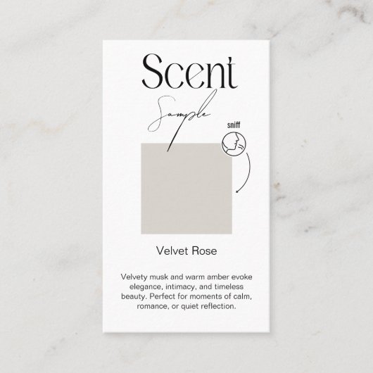 Candle Scent Sample QR Visitekaartje (Voorkant)