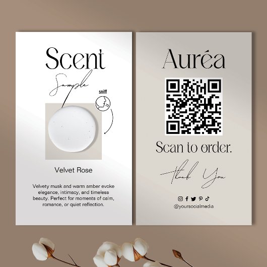 Candle Scent Sample QR Visitekaartje