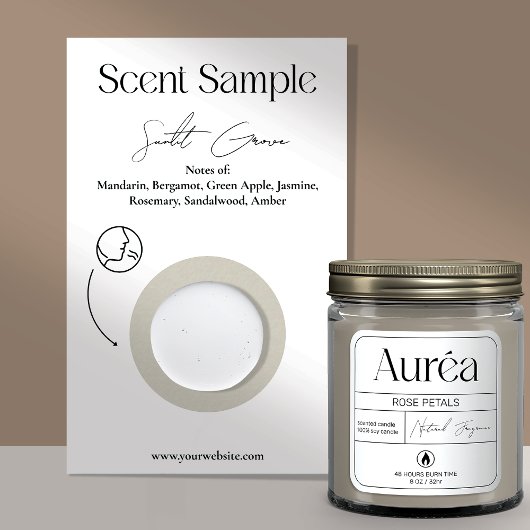Candle Scent Sample Visitekaartje
