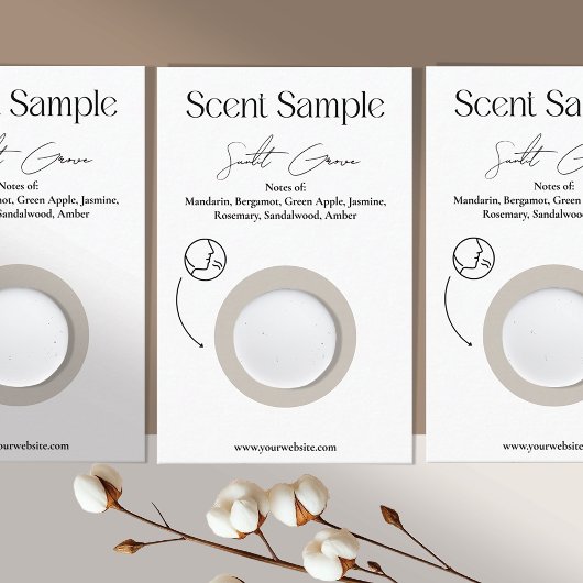 Candle Scent Sample Visitekaartje