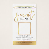 Candle Scent Tester Kaart Parfum Sample Gold Logo (Voorkant)