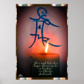 Candle & Sigil met een citaat van Linandara Poster (Voorkant)