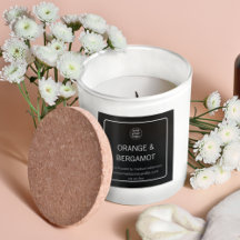 Candle | Simple Minimalist Black & White Add Logo