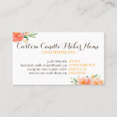 Candle Soy Wax Homemade Craft Visitekaartje (Achterkant)