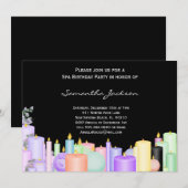 Candle Spa Birthday Party nodigt uit Kaart (Voorkant / Achterkant)
