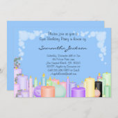 Candle Spa Birthday Party nodigt uit Kaart (Voorkant / Achterkant)