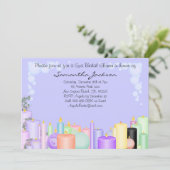 Candle Spa Bride Vrijgezellenfeest nodigt uit Kaart (Staand voorkant)