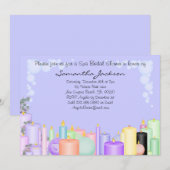 Candle Spa Bride Vrijgezellenfeest nodigt uit Kaart (Voorkant / Achterkant)