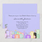 Candle Spa Bride Vrijgezellenfeest nodigt uit Kaart (Voorkant / Achterkant)