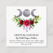 Candle Spell Crystal Moon Inention Vierkante Visitekaartje (Voorkant)