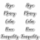 Candle Spell Script-labels wissen Sticker (Voorkant)