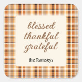 Candle Sticker 3-in || blessed thankful grateful (Voorkant)