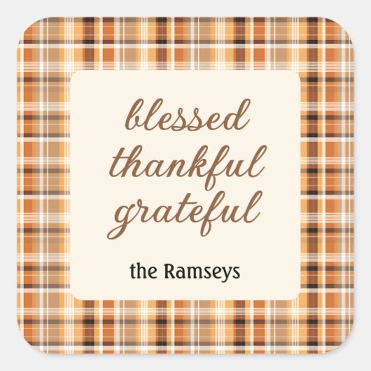 Candle Sticker 3-in || blessed thankful grateful (Voorkant)