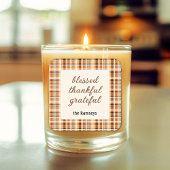 Candle Sticker 3-in || blessed thankful grateful