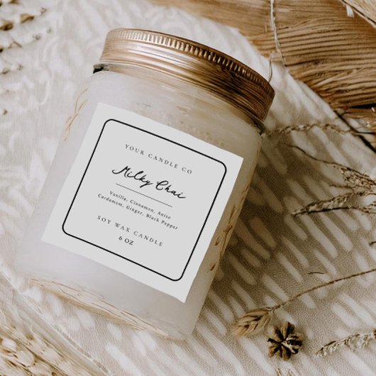 Candle Sticker Zakelijk Productlabel Jar Branding