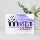 Candle Surprise Shhh... BLAUW HET NIET! Geboorteda Kaart (Staand voorkant)