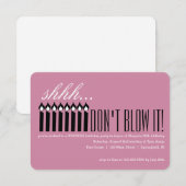 Candle Surprise Shhh... BLAUW HET NIET! Kaart (Voorkant / Achterkant)