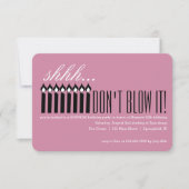 Candle Surprise Shhh... BLAUW HET NIET! Kaart (Voorkant)