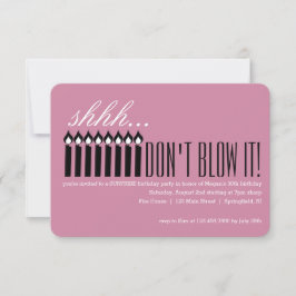 Candle Surprise Shhh... BLAUW HET NIET! Kaart