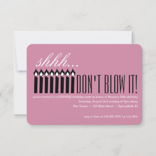 Candle Surprise Shhh... BLAUW HET NIET! Kaart