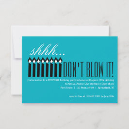 Candle Surprise Shhh... BLAUW HET NIET! Kaart