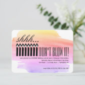 Candle Surprise Shhh... BLAUW HET NIET! Verjaardag Kaart (Staand voorkant)