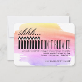 Candle Surprise Shhh... BLAUW HET NIET! Verjaardag Kaart