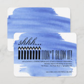 Candle Surprise Shhh... BLAUW HET NIET! Verjaardag Kaart (Voorkant / Achterkant)